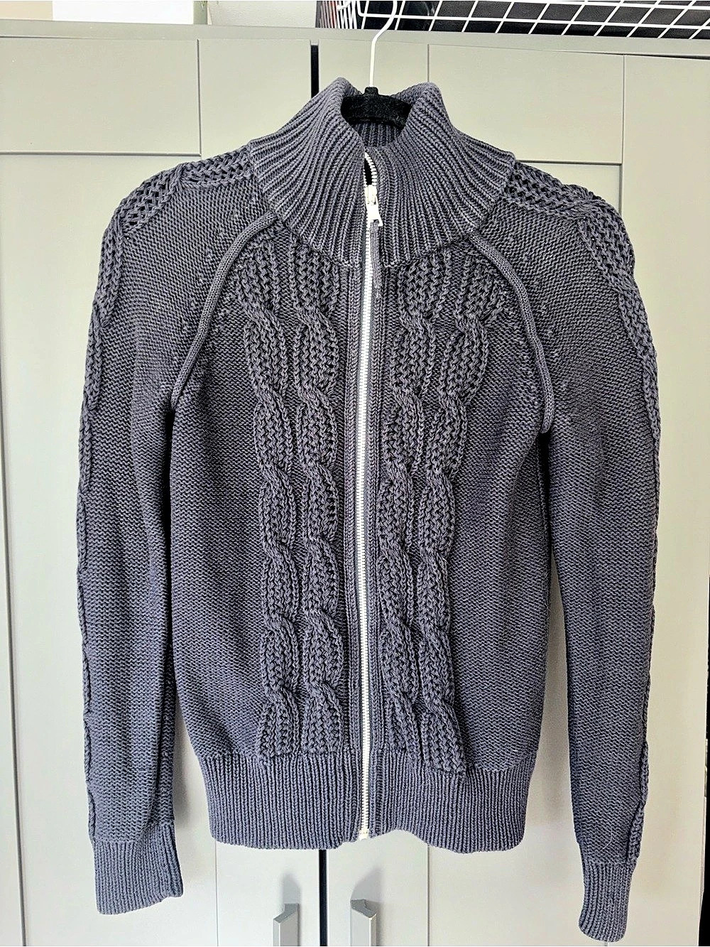 Banana Republic Cable Knit Zip Sweater